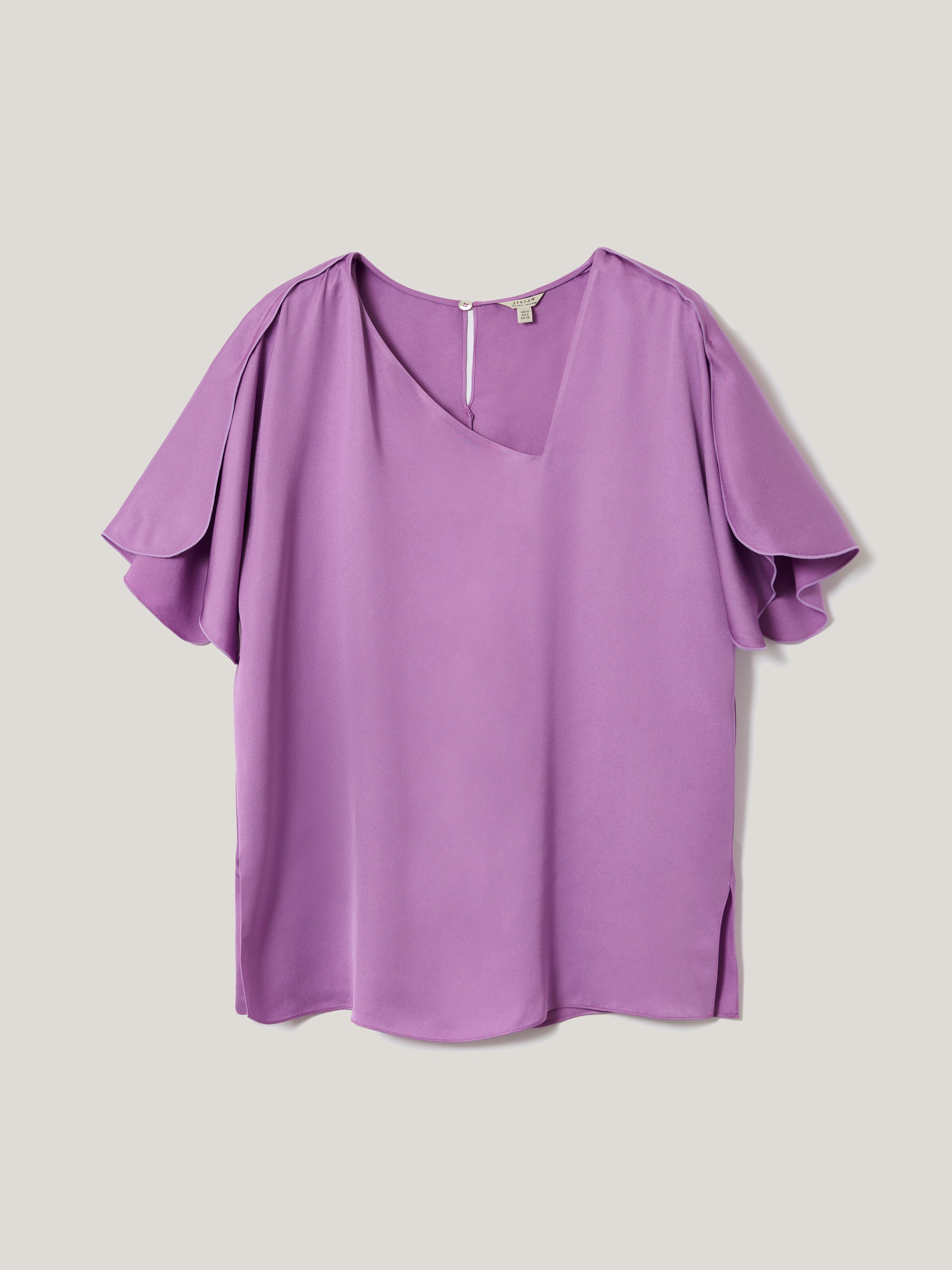 Elegant Asymmetric Neck Drape Top for Women - Soft Purple Blouse for Casual Wear & Evening Outfits | Perfect for Date Nights, Office Parties & Special Occasions