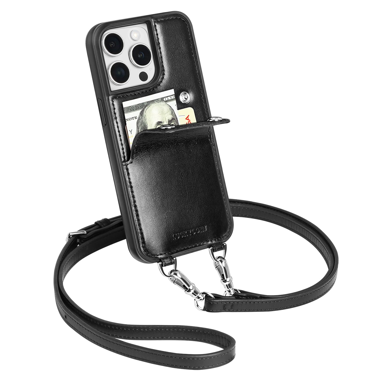 Premium Leather Wallet Phone Case for iPhone 15 Pro Max 6.7