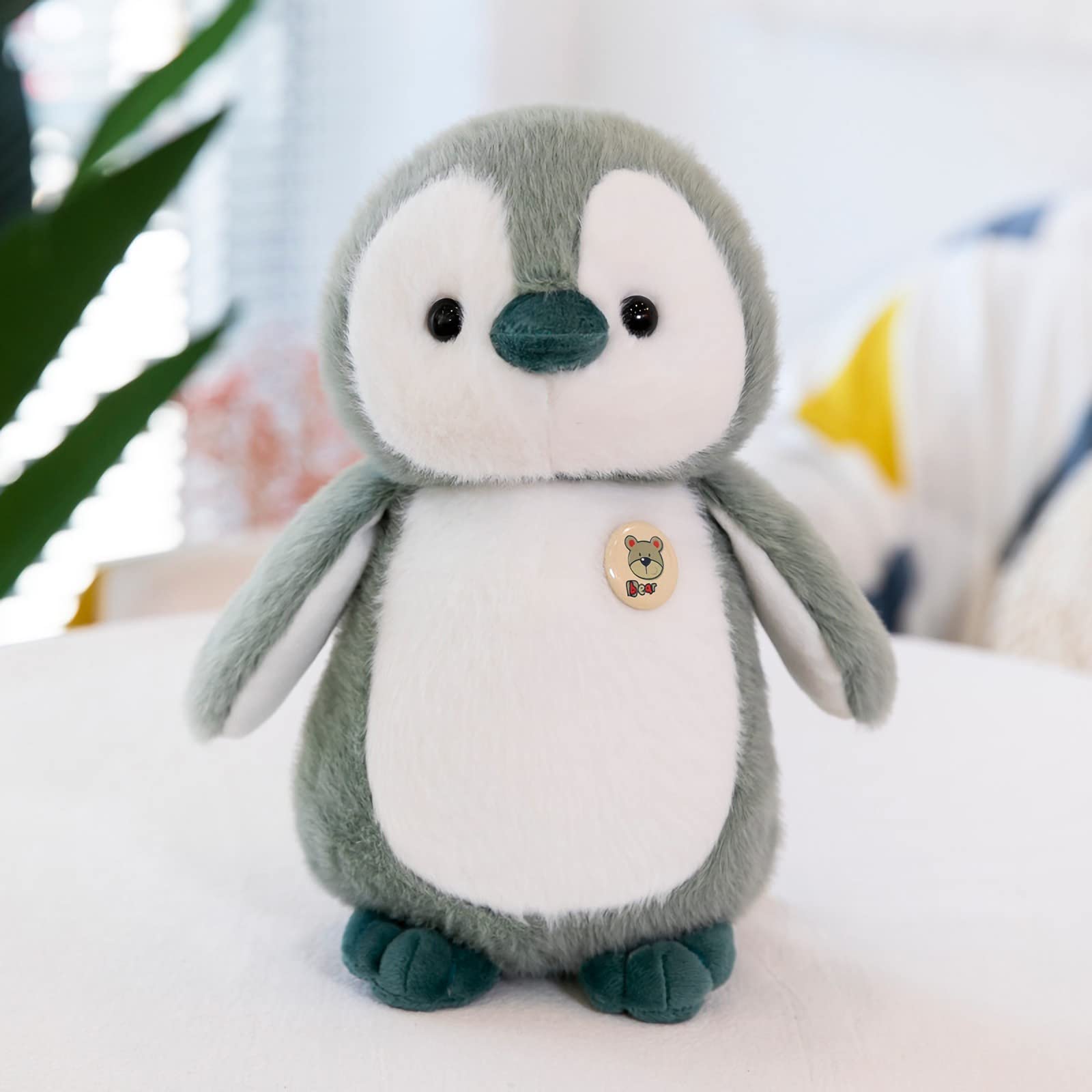 Soft Green Plush Penguin Stuffed Animal Toy - 10 Inch Cuddly Penguin Pillow for Kids, Nursery Decor & Birthday Gifts | Perfect for Bedtime, Playtime & Room Decoration