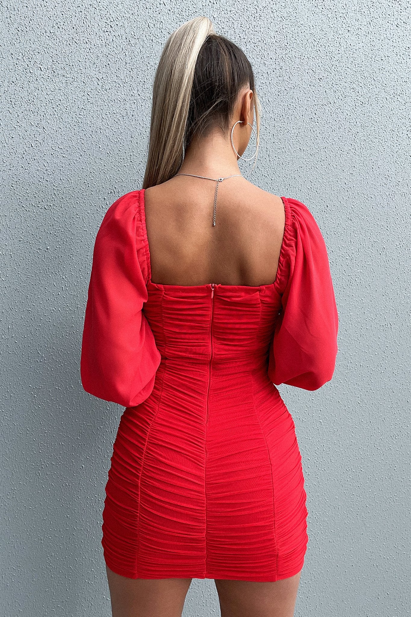 Elegant Red Martini Dress for Women - Perfect for Cocktail Parties, Evening Events & Special Occasions