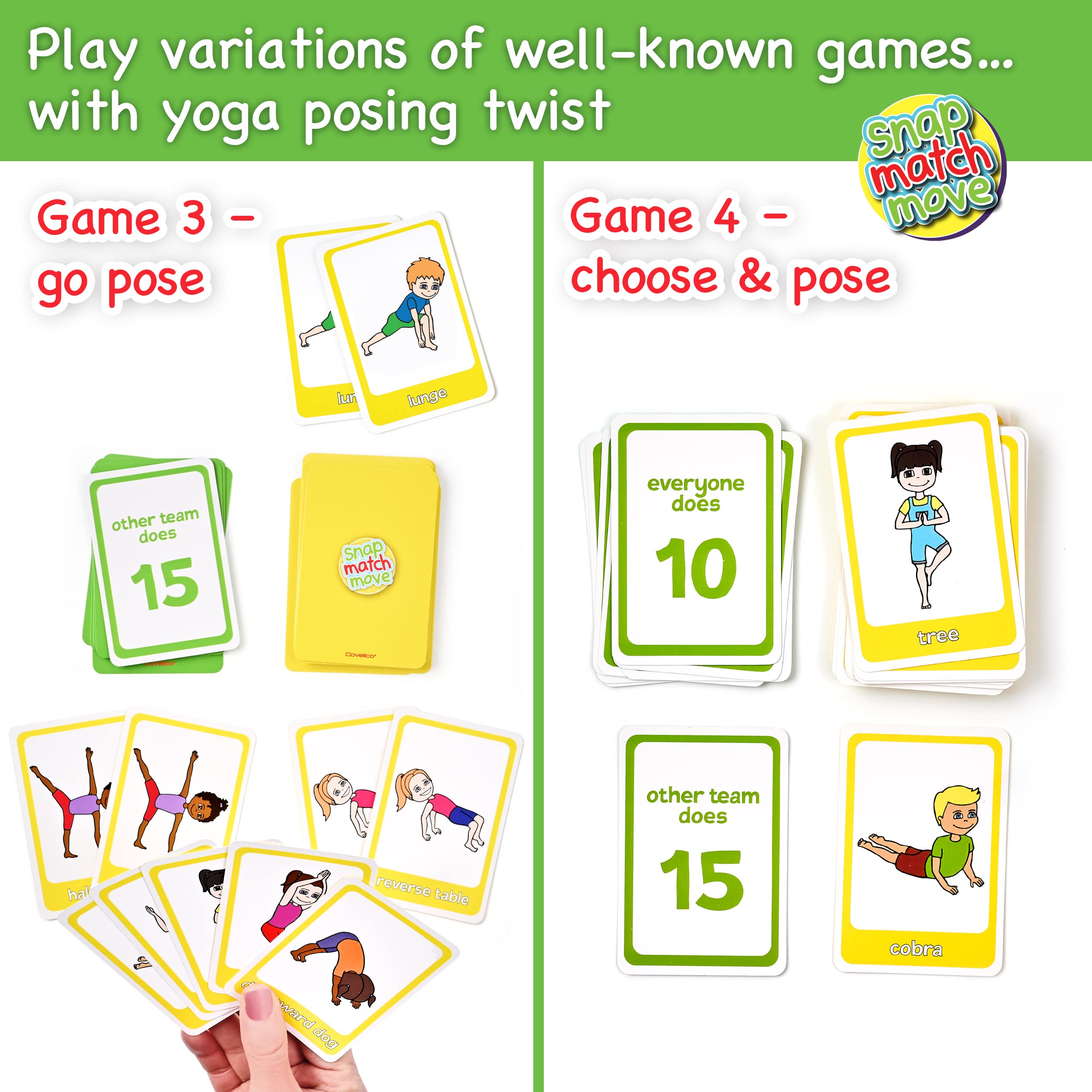 Kids Yoga Cards - Fun Yoga Pretzels & Games for Children | Memory, Snap, Go Fish Yoga Flash Cards | Yoga Props for Kids & Tweens | Perfect for Home, School & Yoga Classes