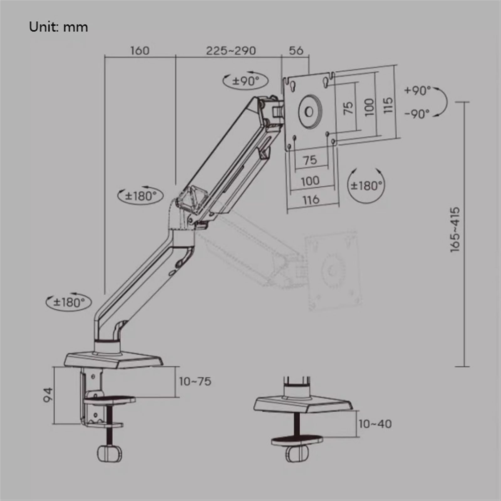 Adjustable Monitor Stand for 17-32