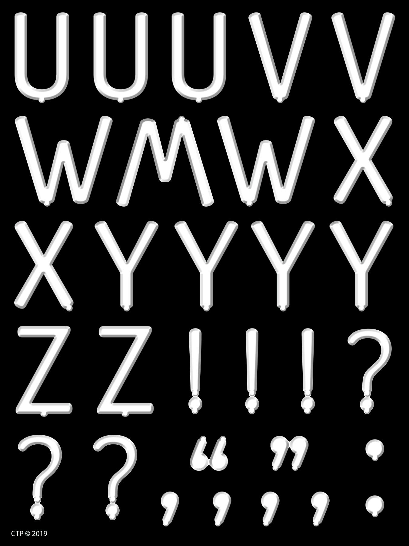 Creative Teaching Press White Letter Board with 1