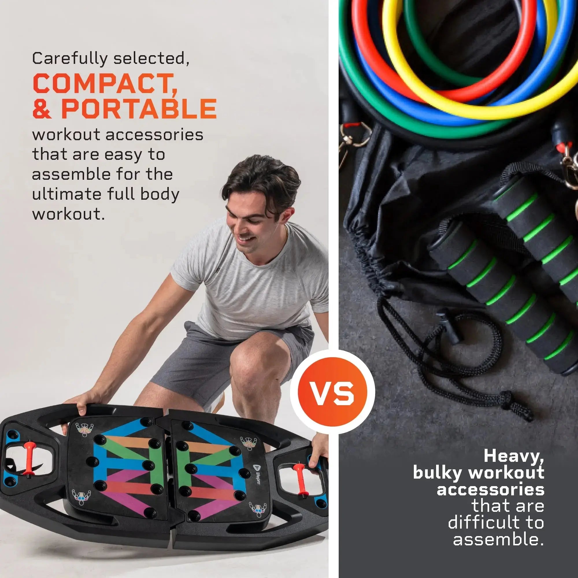 InfinityBox Premium Workout Set - Home Gym Equipment for Full Body Training | Strength Training & Fitness Accessories for Men & Women | Perfect for Home Workouts, Garage Gym & Small Spaces