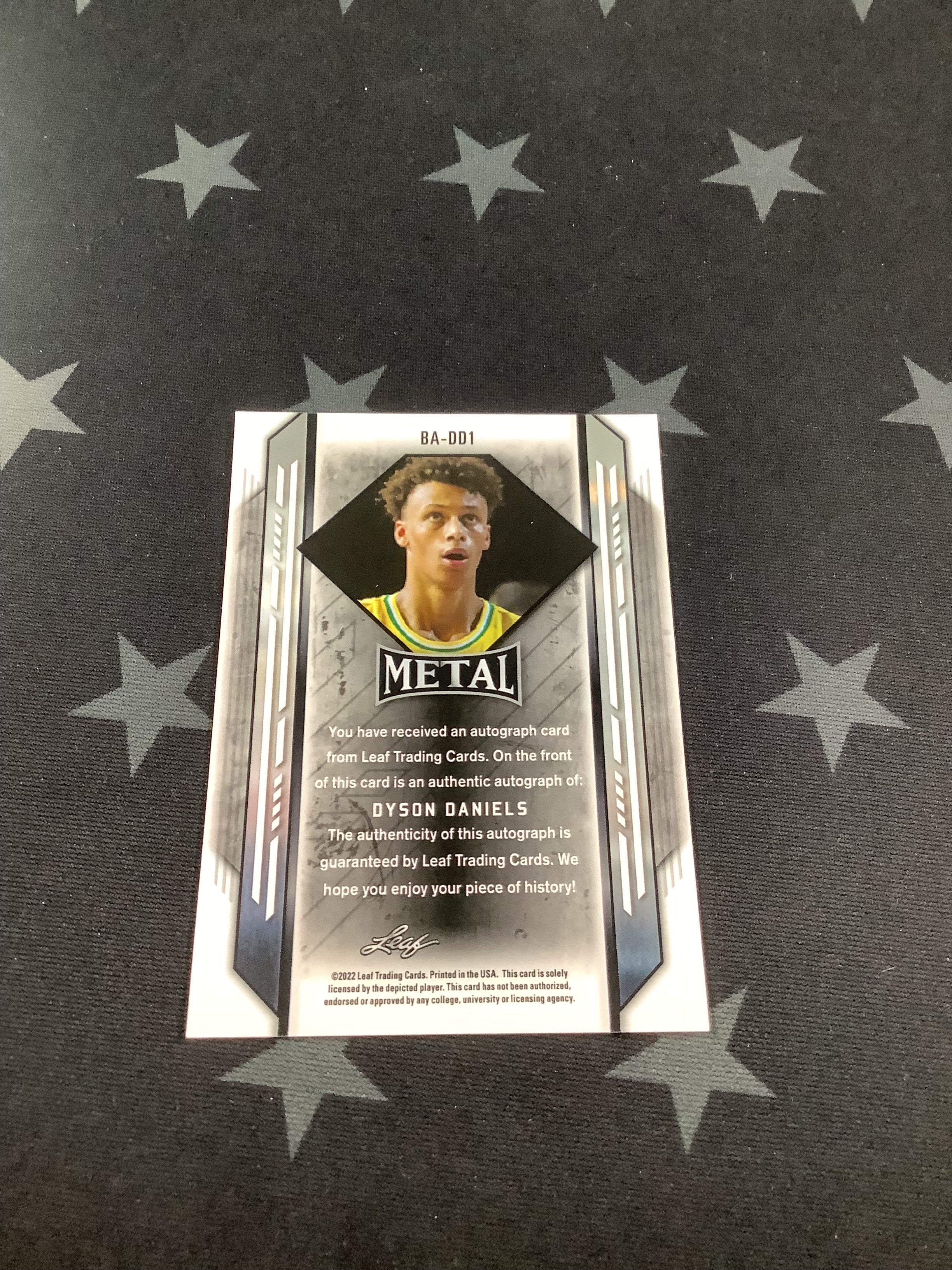 2022 Leaf Metal Dyson Daniels Rookie Auto #BA DD1 Basketball Card - Perfect for Collectors, Investors, and Sports Memorabilia Enthusiasts