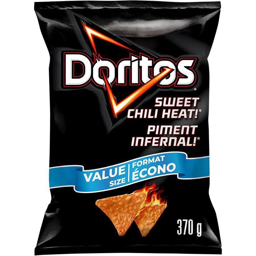 **Doritos Sweet Chili Heat Tortilla Chips, 13.1 oz (370g) Value Size Bag – Crunchy & Spicy Snack – Perfect for Parties, Movie Nights & Game Day (Imported from Canada)**
