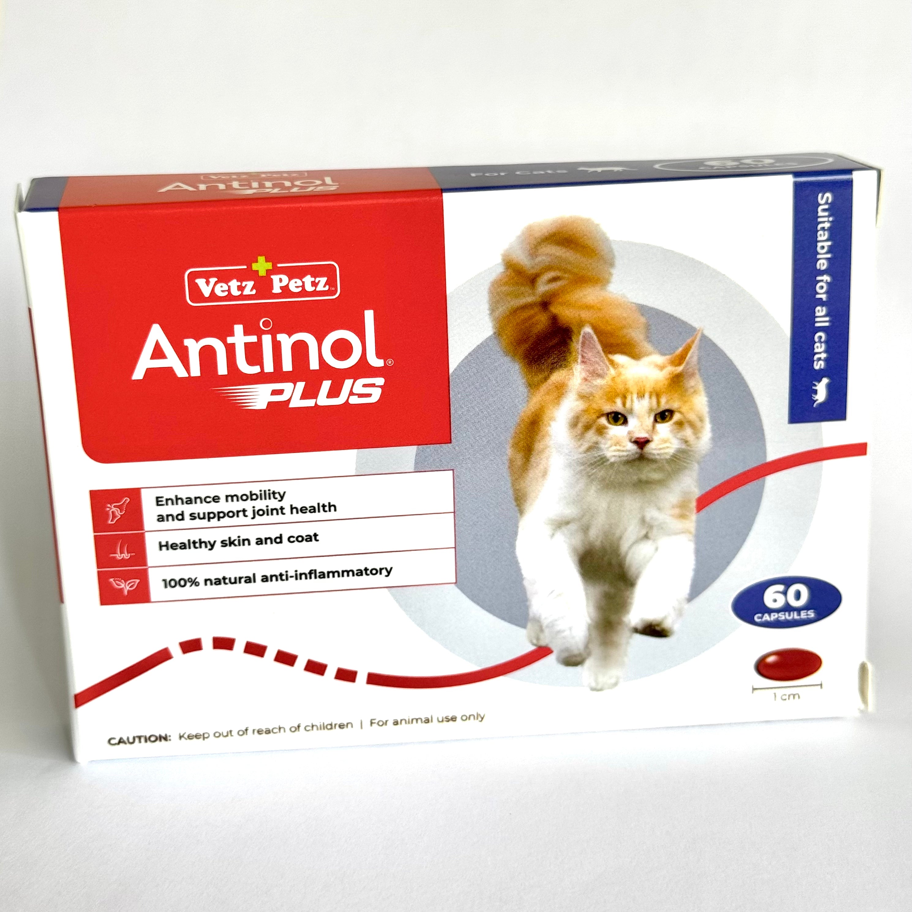 Antinol Plus Joint Supplement for Cats - Supports Mobility & Joint Health - Ideal for Senior Cats & Arthritis Relief - Use Daily for Active & Healthy Pets