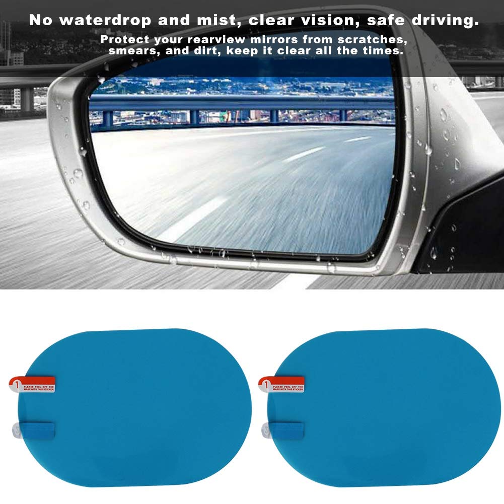 100x150mm Car Rearview Mirror Rainproof Anti-Fog Protective Film - Waterproof Sticker for Clear Visibility in Rainy Weather - Perfect for Driving Safety in Storms and Foggy Conditions