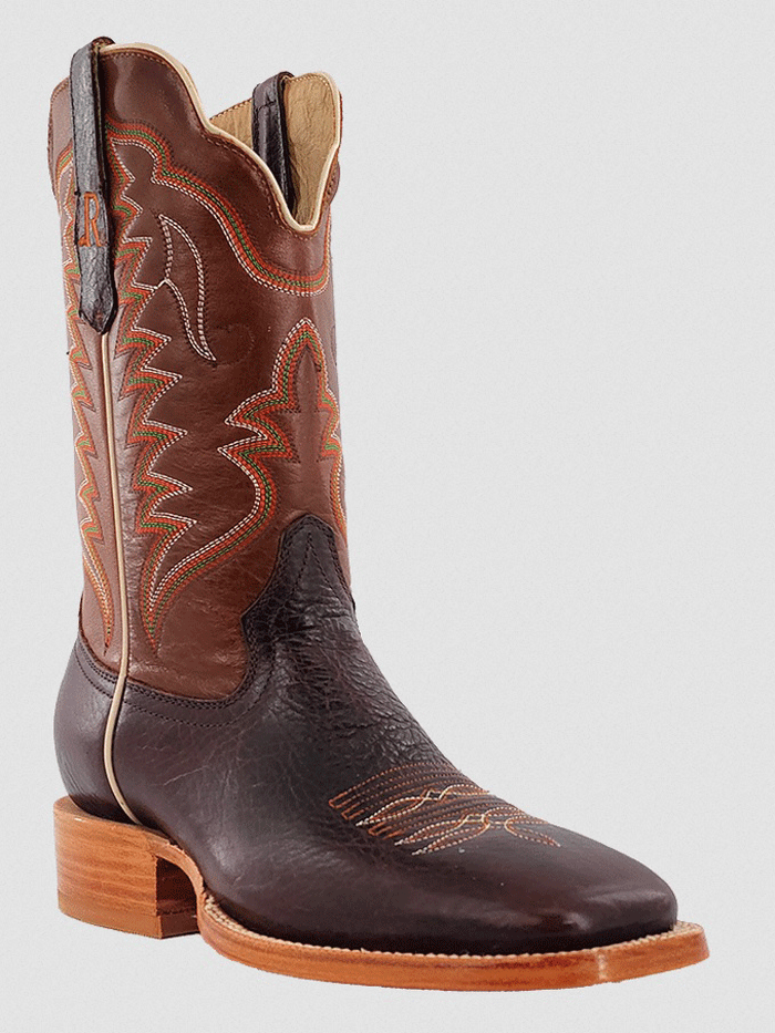 R.Watson RW8020 Genuine Cowhide Western Boots for Men - Walnut Brown - Durable & Comfortable for Riding, Work & Outdoor Activities