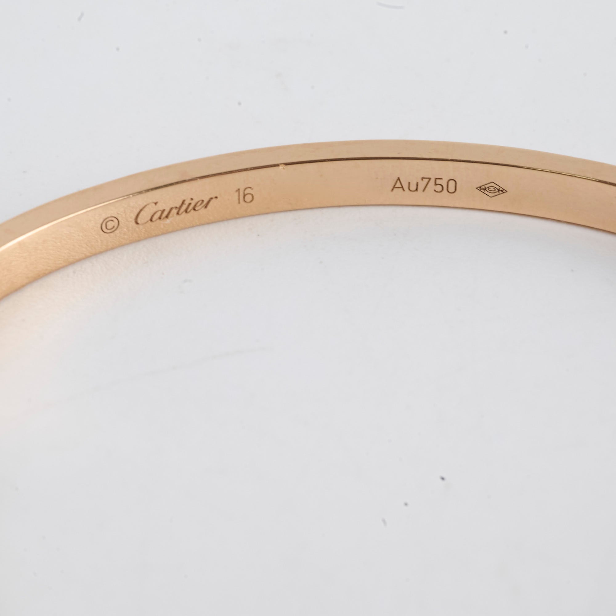 Cartier Small Love Bracelet 10 Diamond Pink Gold Size 16 - Luxury Jewelry Gift for Women, Anniversary & Special Occasions