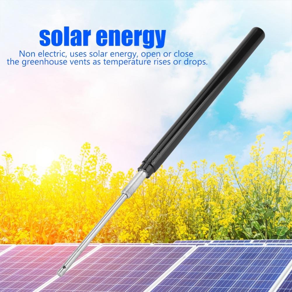 Fdit Solar-Powered Automatic Greenhouse Window Opener Cylinder - Temperature Sensor Replacement Kit for Greenhouses & Garden Ventilation