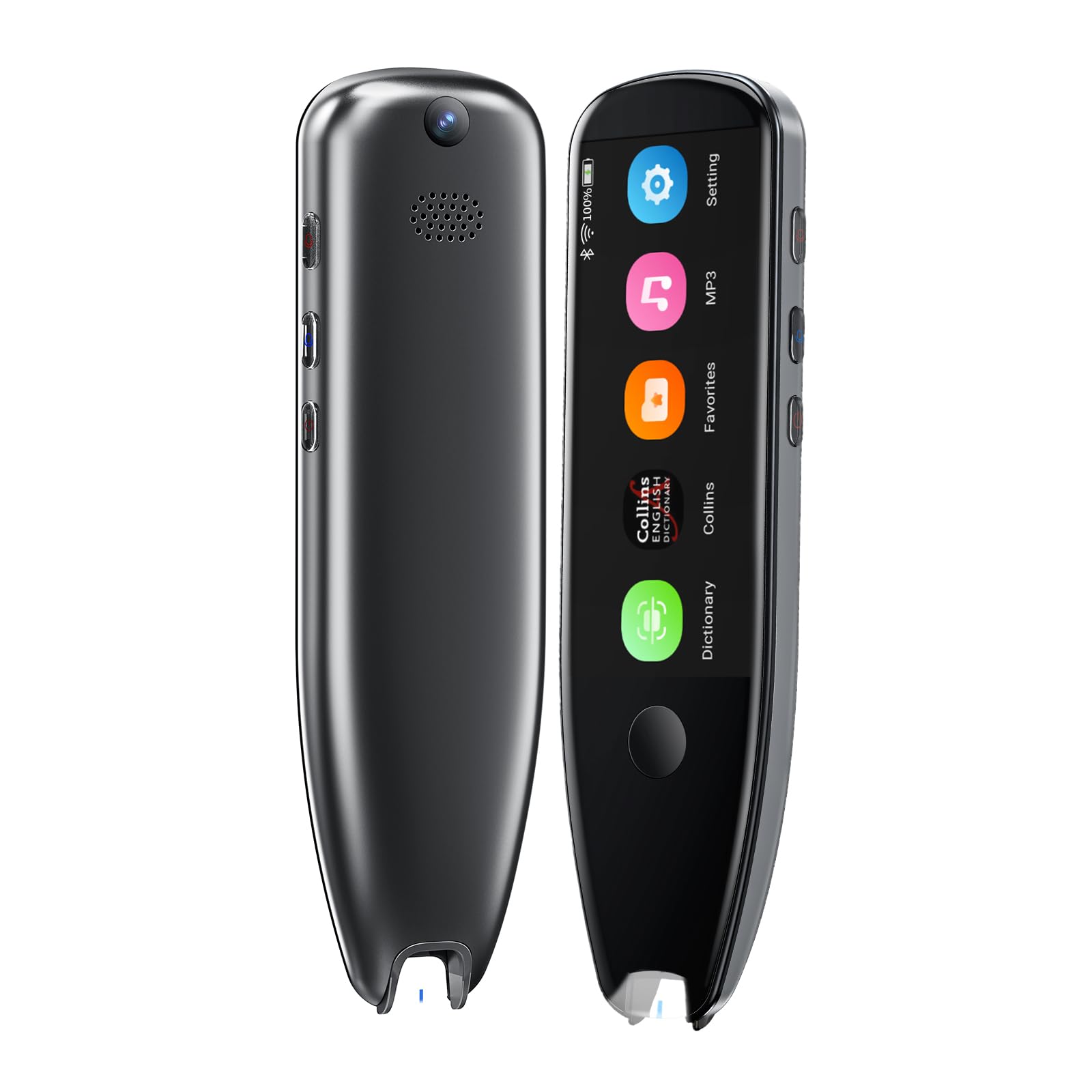 Multilingual OCR Translator Pen - 112 Language Text to Speech Device with Dictionary & Book Reading Function for Dyslexia, Students & Business (Black) | Perfect for Learning, Travel & Exam Preparation