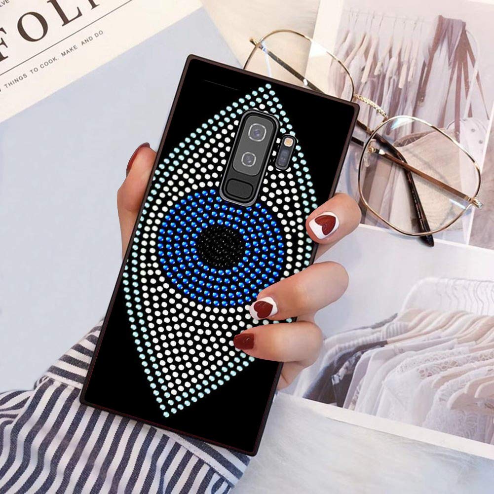 Demon Eye Protective Shockproof TPU Silicone Case for Samsung Galaxy S9 Plus - Durable Square Phone Cover with Anti-Slip Grip - Perfect for Daily Use, Outdoor Activities & Travel Protection