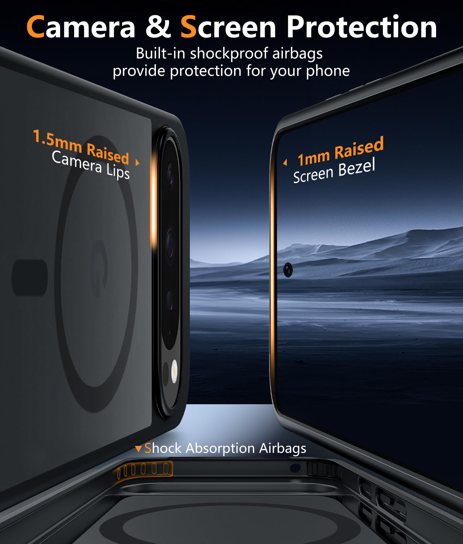 FNTCASE Magnetic Shockproof Case for Google Pixel 9 & Pixel 9 Pro (6.3 Inch) - Translucent Matte Slim Hard Cover with Military-Grade Drop Protection | Perfect for Outdoor Activities, Travel & Daily Use