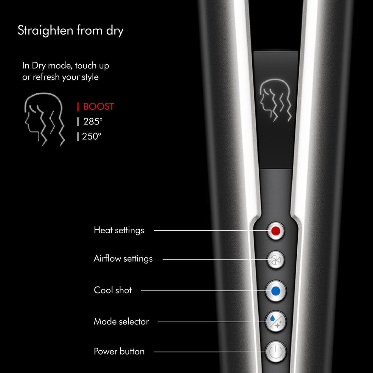 Professional Airstrait Hair Straightener - Ionic Ceramic Flat Iron for Frizz-Free Smoothing - Perfect for Home & Salon Styling