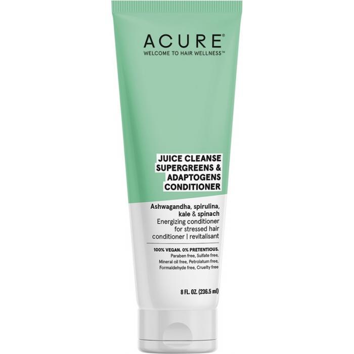 Acure Juice Cleanse Supergreens & Adaptogens Conditioner for Hair Growth & Detox - Organic Vegan Shampoo for Dry Damaged Hair - Perfect for Post-Workout & Daily Hair Care Routine