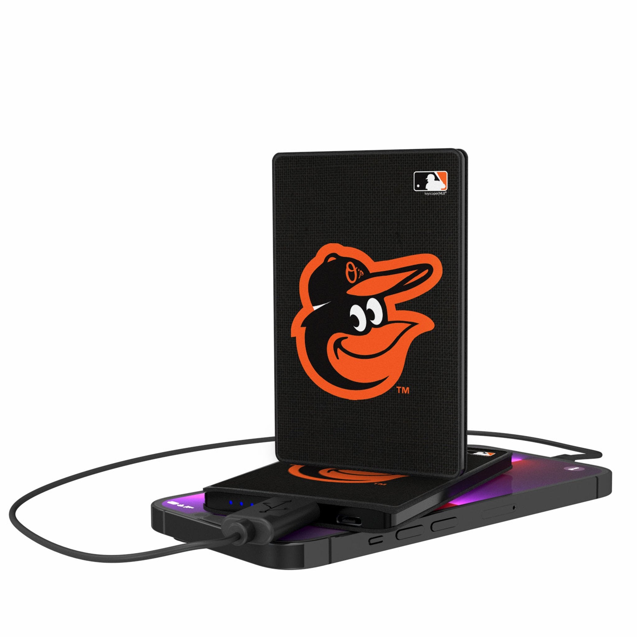 Baltimore Orioles Portable 2500mAh Credit Card-Sized Power Bank - Perfect for Travel, Commuting & Emergency Charging