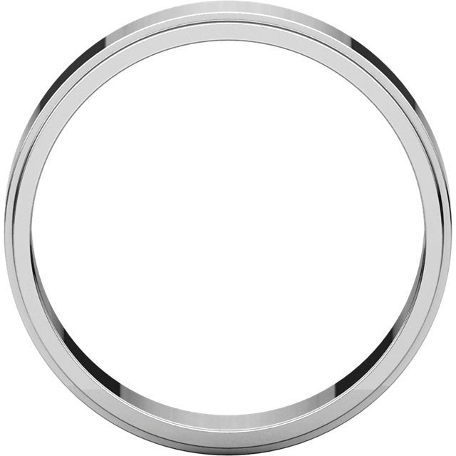 14K Gold 5mm Flat Edge Men's Wedding Band Ring - Classic & Durable for Engagement, Anniversary, and Everyday Wear