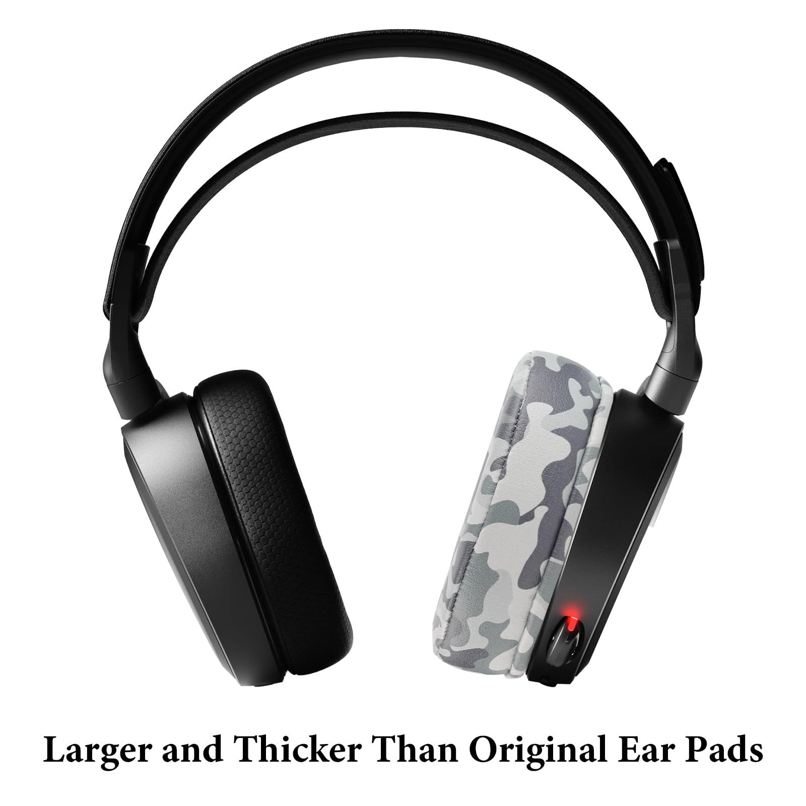 Geekria QuickFit Replacement Ear Pads for SteelSeries Arctis Prime/Pro/9X/7/5/3 Headphones - Premium Memory Foam Ear Cushions, Noise Isolation Earpads, Durable Headset Ear Cups Cover Repair Parts (Camo) - Perfect for Gaming, Streaming & Office Use