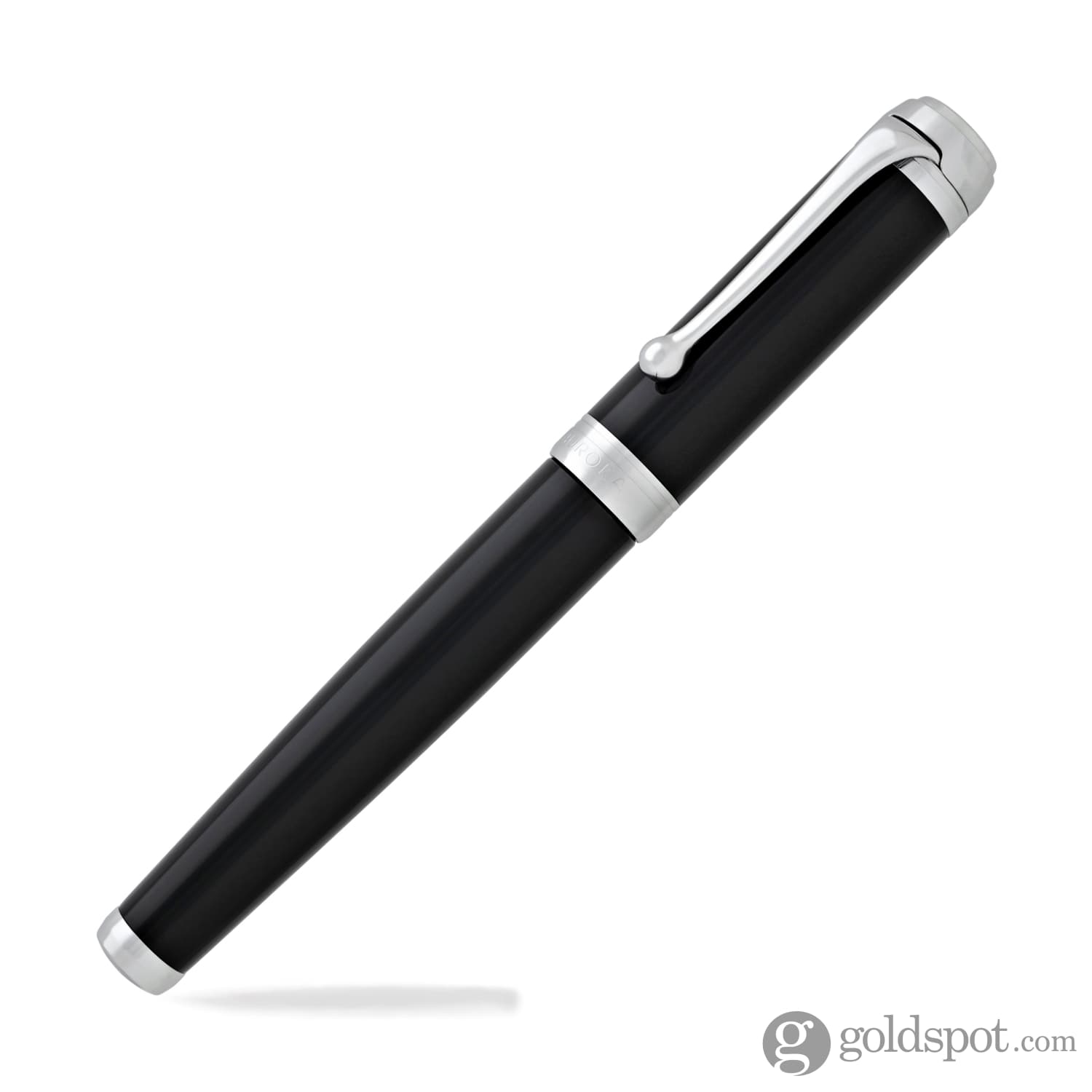 Aurora Talentum Classic Black Rollerball Pen with Chrome Trim - Premium Writing Instrument for Office, Business & Gift Giving