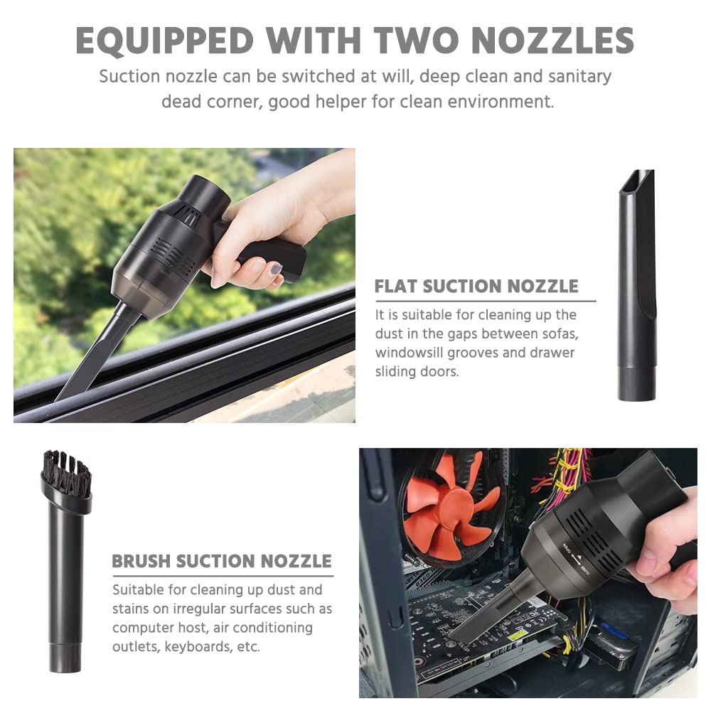 Cordless Mini Handheld Vacuum Cleaner - Rechargeable USB Keyboard & Computer Cleaner for Dust, Crumbs, Pet Hair | Perfect for Home, Office, Car & Small Spaces Cleaning