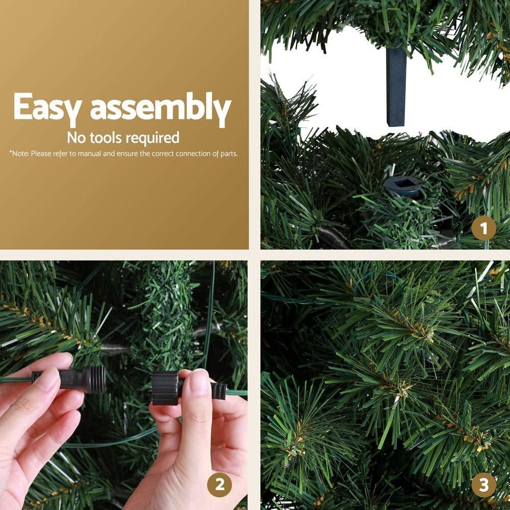2.1M Christmas Tree for Corner - 430 Branch Tips Xmas Tree with Lights for Home, Office & Party Decorations | Perfect for Living Room, Bedroom & Holiday Celebrations