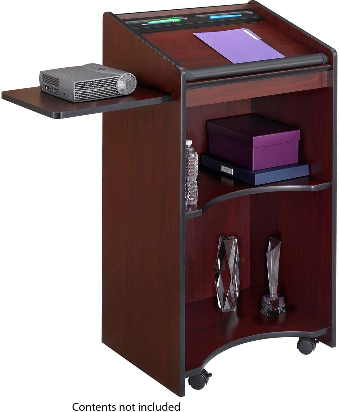 Premium Executive Mobile Lectern Podium with Adjustable Height - Ideal for Conferences, Speeches & Presentations [Model 8918]
