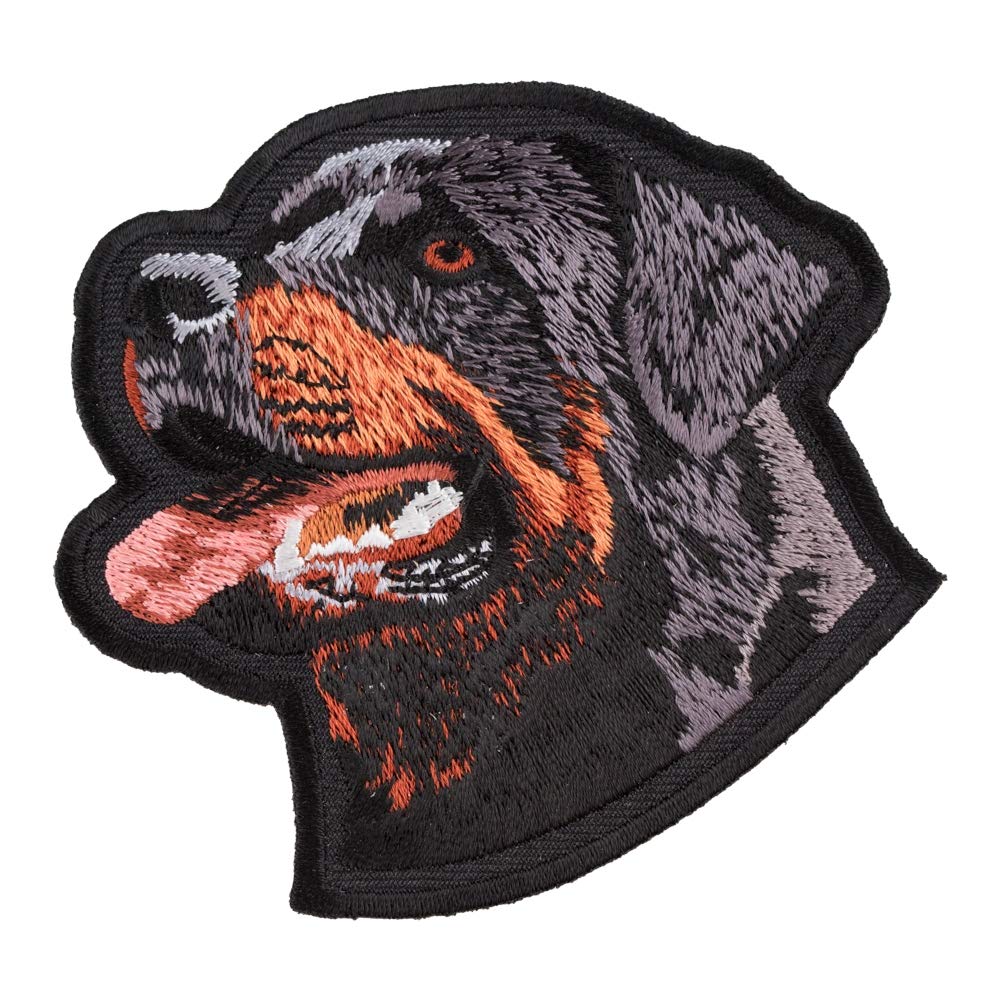 Premium Rottweiler Iron-On Dog Patch - Embroidered Animal Patches for Jackets, Hats & Backpacks - Perfect for Pet Lovers & DIY Clothing Customization