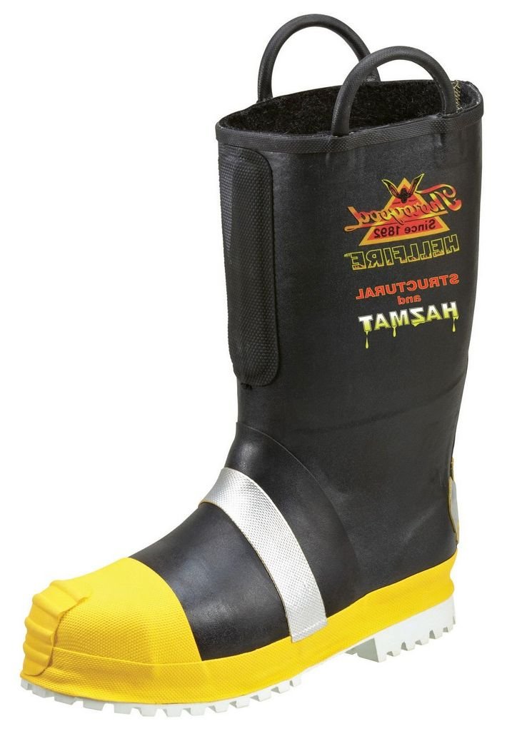 Firefighter Boots for Men - Insulated & Waterproof Safety Work Boots Size 8M - PR Certified for Hazardous Environments | Ideal for Firefighting, Construction & Industrial Work