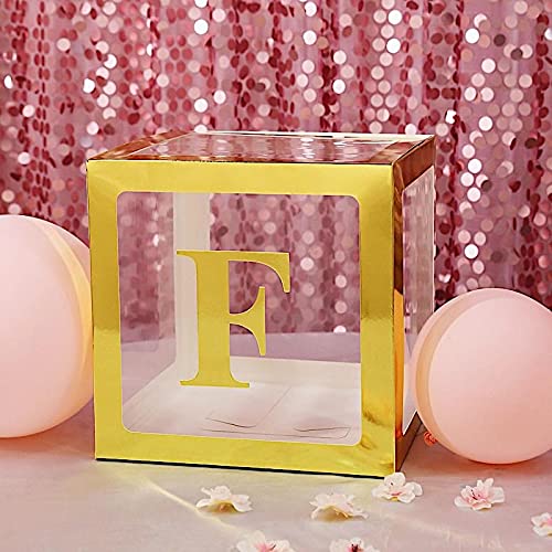 4 Pack Metallic Gold 5 Inch Letter F Stickers - Self-Adhesive Wall Decals for Home Decor, Party Backdrop, Photo Booth & Nursery Wall Art