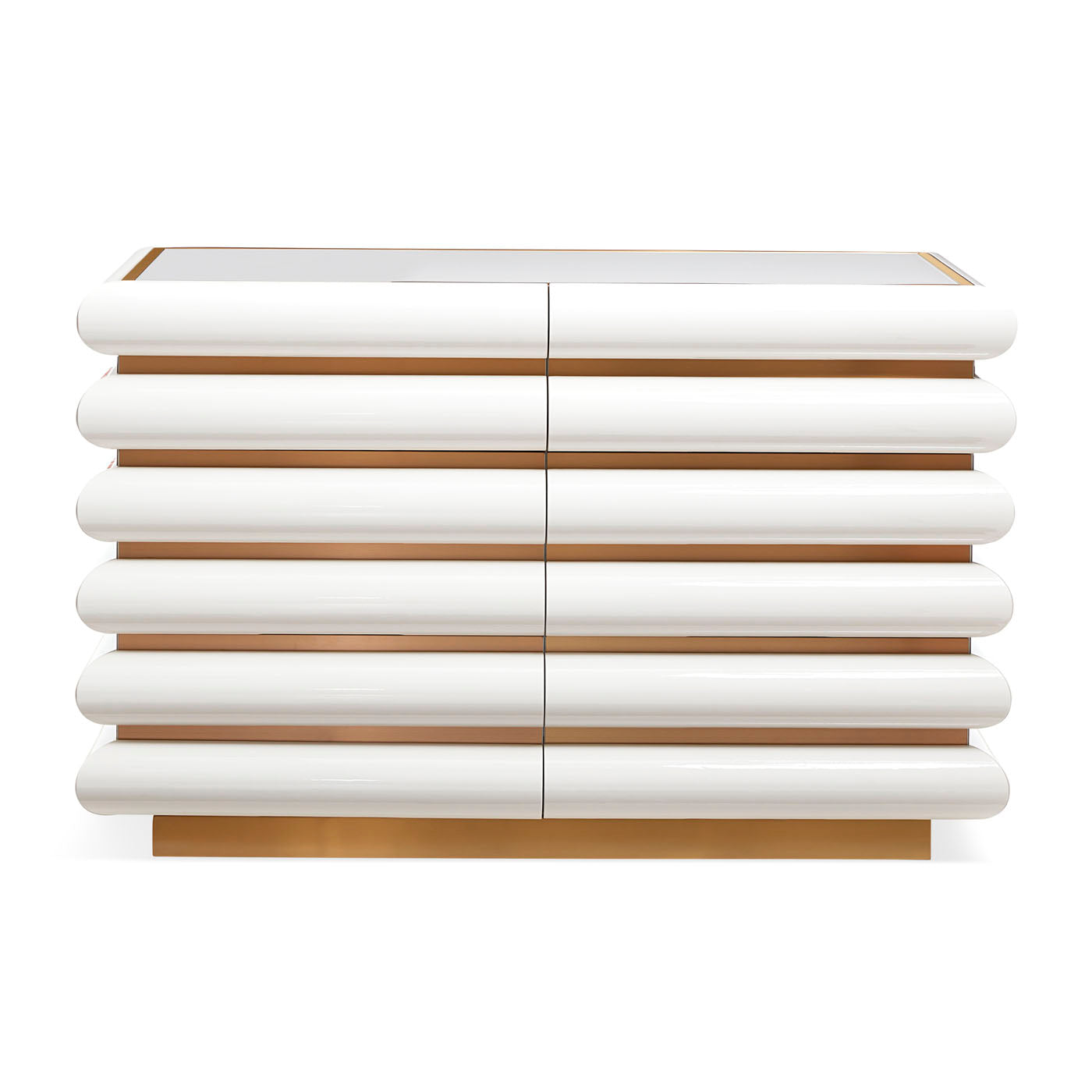 Kiki 52 Inch 6-Drawer Dresser - Modern Wooden Chest of Drawers for Bedroom, Living Room & Nursery Storage Organization