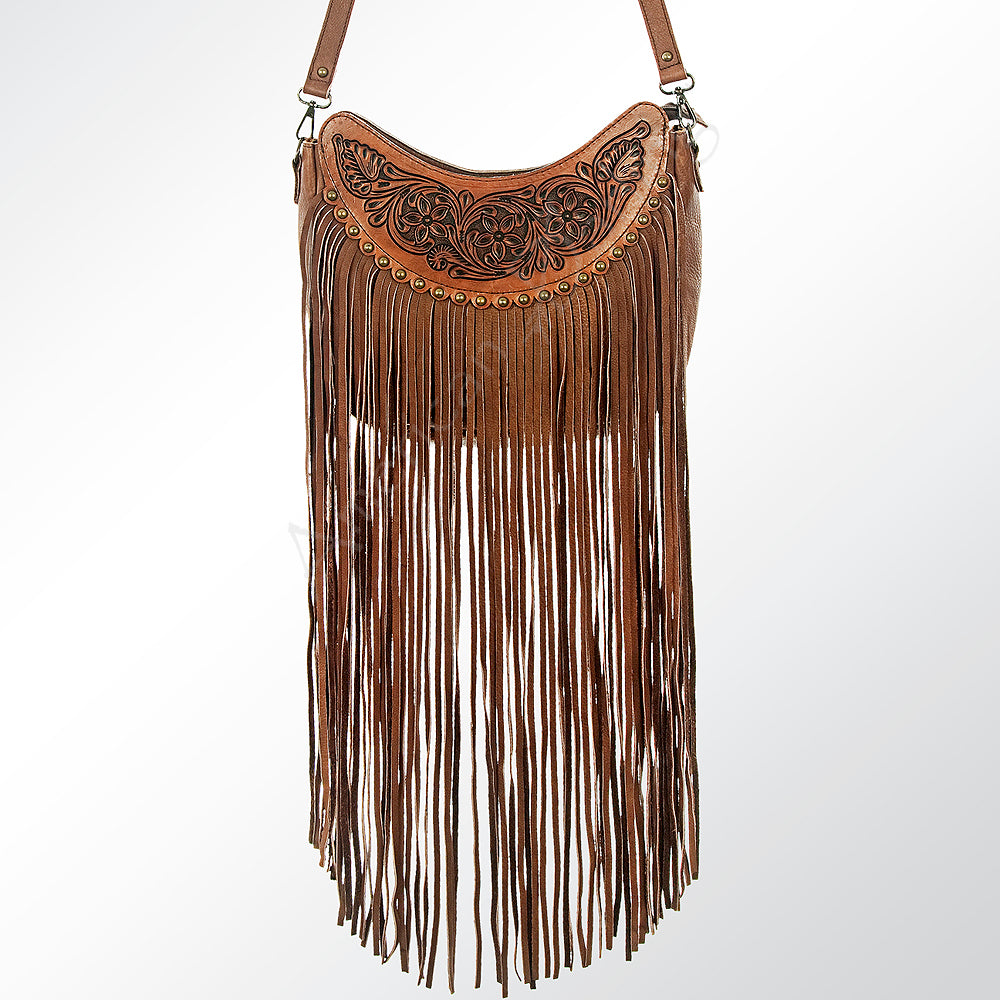 American Darling ADBG732 Large Crossbody Hand Tooled Genuine Leather Women's Western Handbag Purse - Perfect for Everyday Use, Travel & Cowgirl Fashion