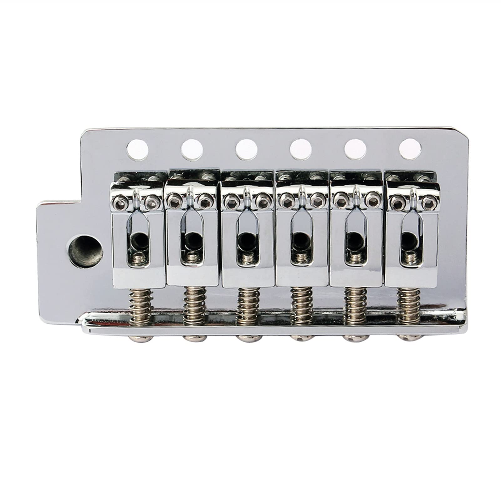 Left Handed Electric Guitar Bridge & Tailpiece Set - Silver ST Style Replacement for Enhanced Playability & Tone | Perfect for Rock, Blues & Live Performances