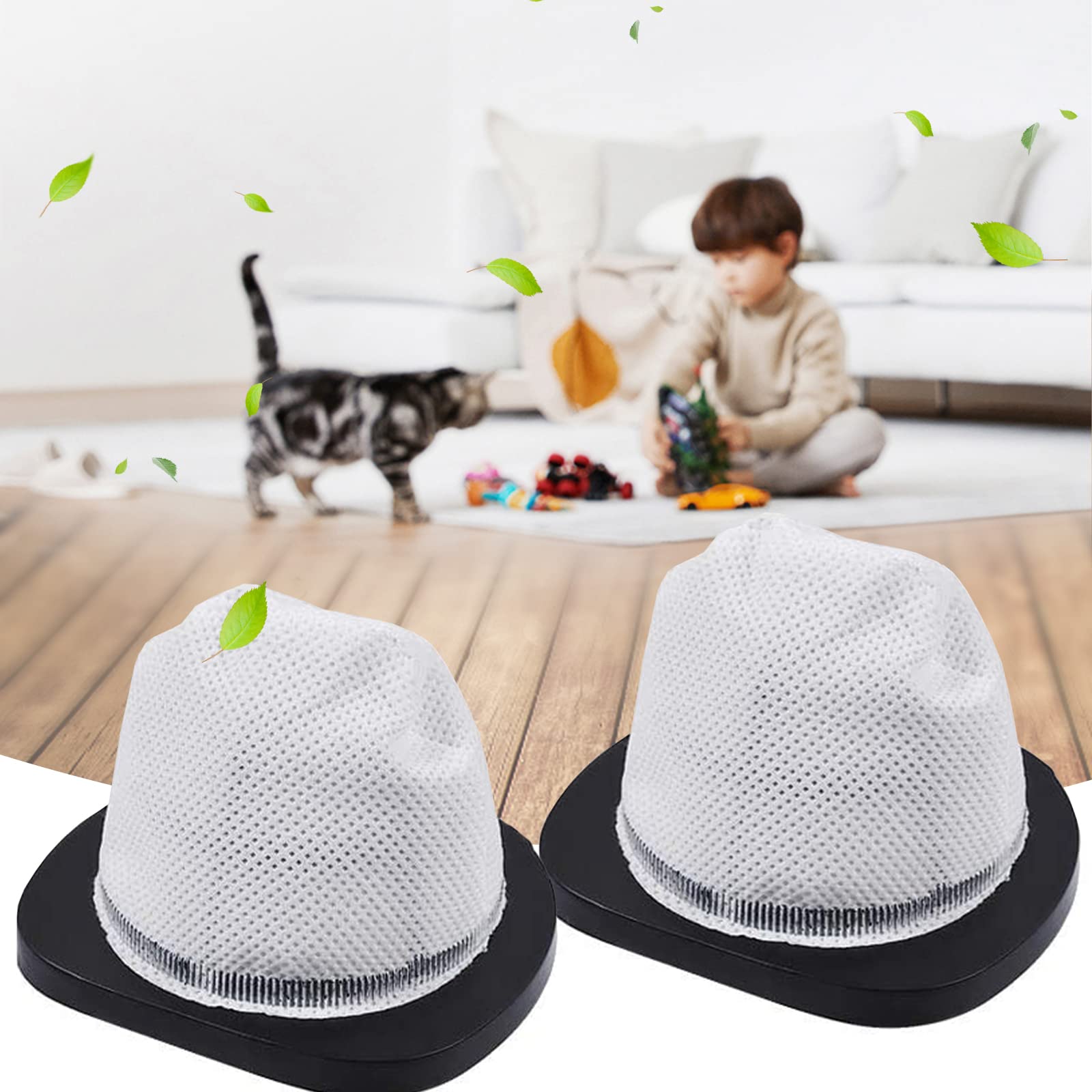 Bissell 203-7423 Replacement Vacuum Filters (4-Pack) - Compatible with Bissell 3-in-1 Stick Lightweight Vacuum Cleaner - Perfect for Pet Hair, Dust, and Allergen Removal in Home Cleaning