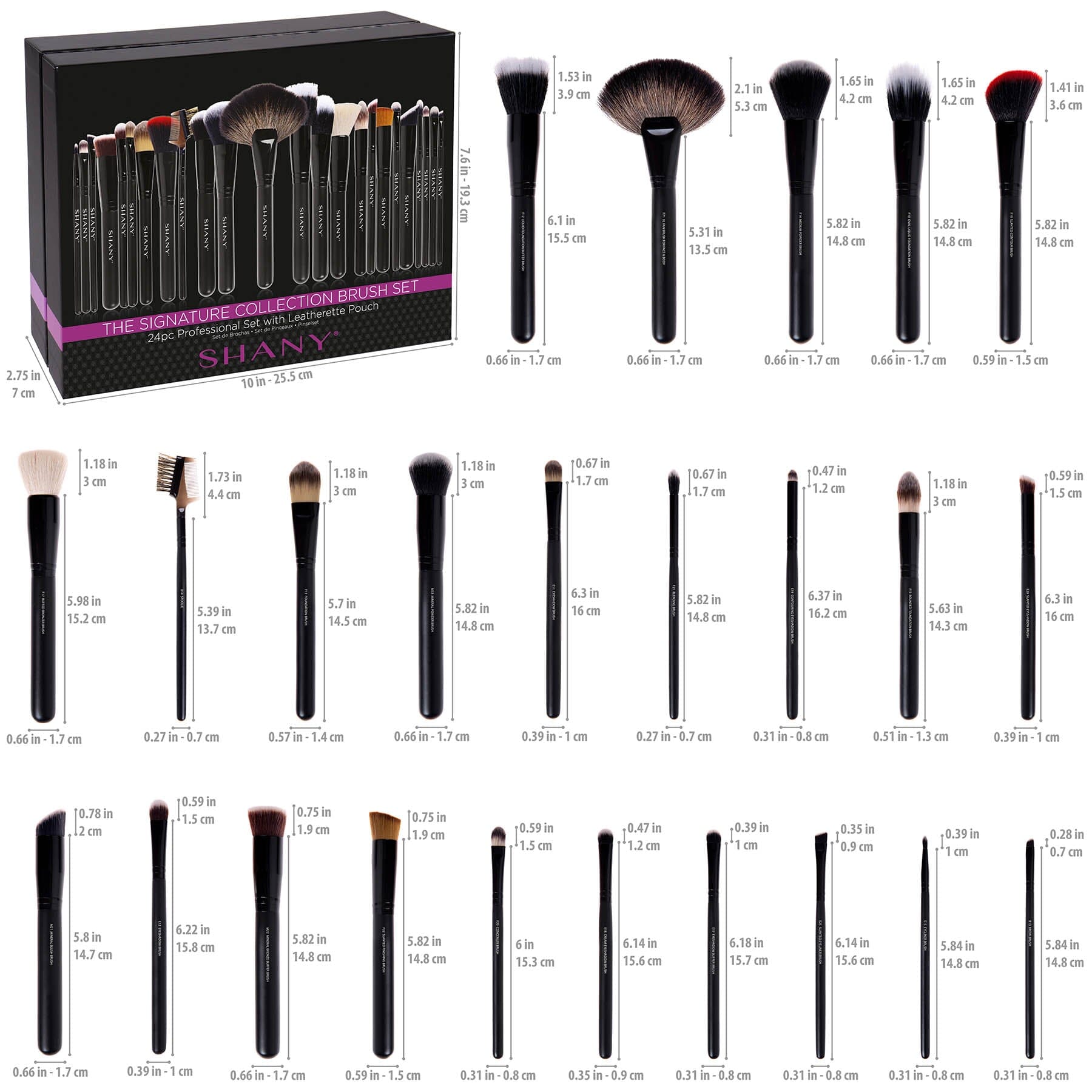 Masterpiece Pro Signature 24-Piece Makeup Brush Set – Professional Cosmetic Brushes for Foundation, Blending, Contouring & More | Perfect for Makeup Artists & Beauty Enthusiasts
