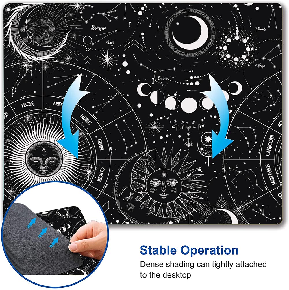 Custom Moon & Sun Design Non-Slip Rubber Base Mouse Pad - 9.5