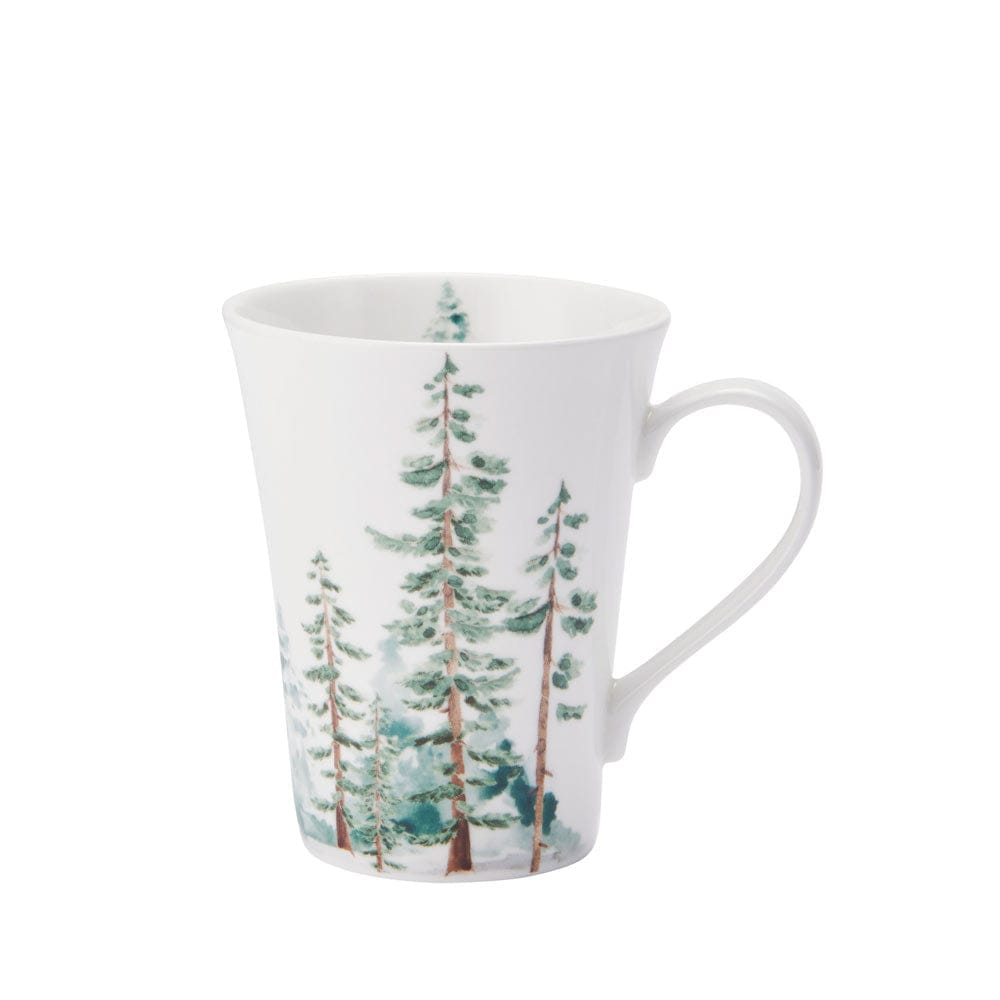 16-Piece Watercolor Forest Dinnerware Set - Service for 4 | Elegant Tableware for Family Dinners & Entertaining Guests
