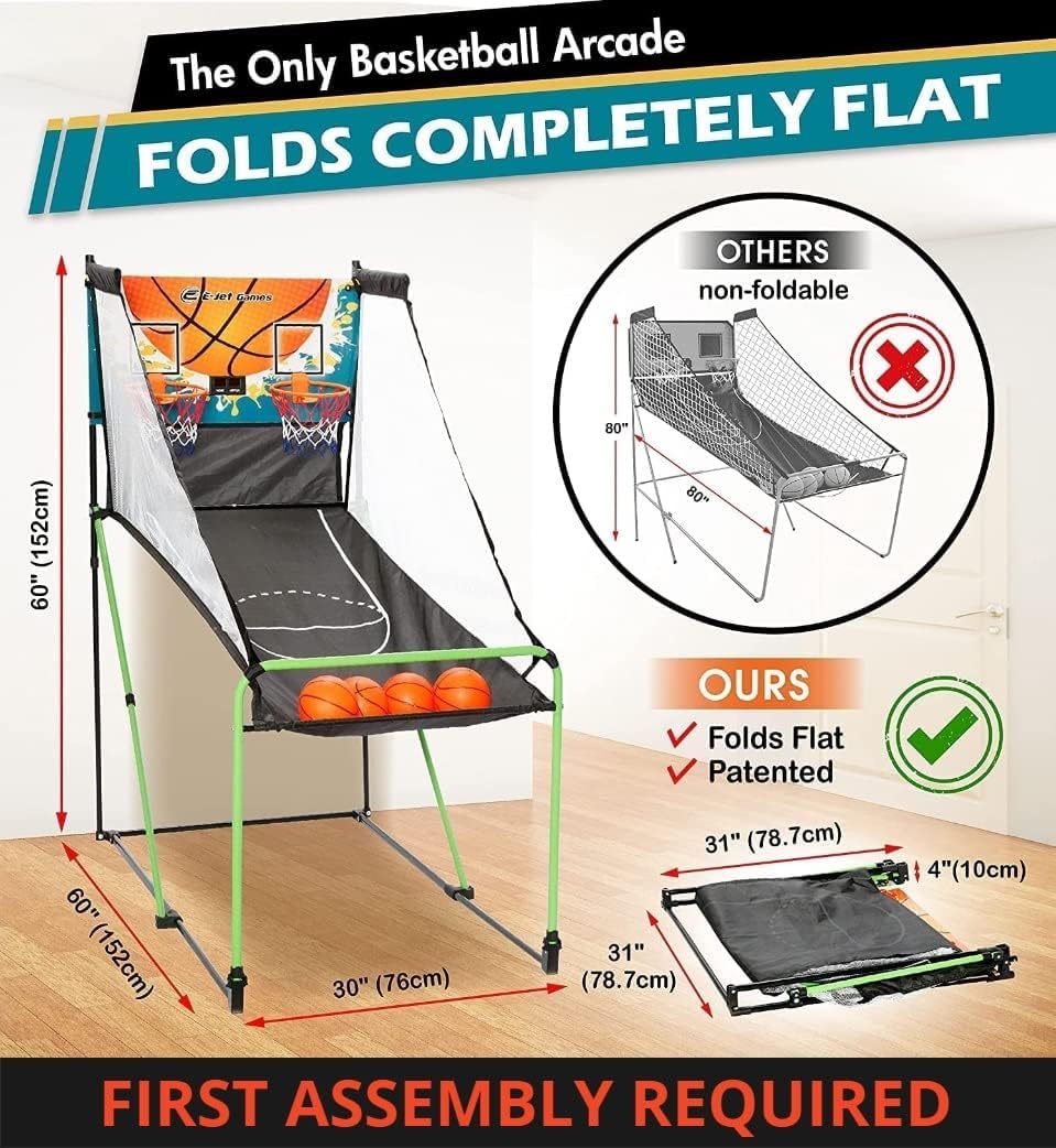 Mini Basketball Arcade Game for Kids Ages 3-10 - Fun Indoor Basketball Toy for Boys & Girls - Perfect Birthday & Christmas Gift for Children & Grandkids | Great for Home Playroom, Birthday Parties & Family Game Nights