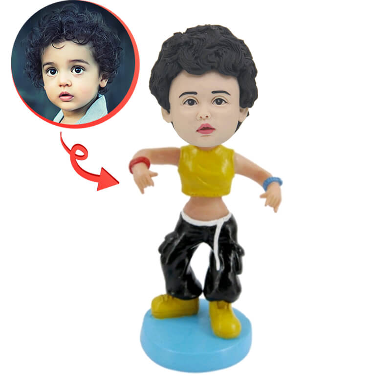Custom Hip Hop Dancer Bobblehead - Personalized Rap Music Lover Gift for Birthday, Anniversary & Dance Enthusiasts - Perfect for Home Decor, Office Desk & Dance Studio Display