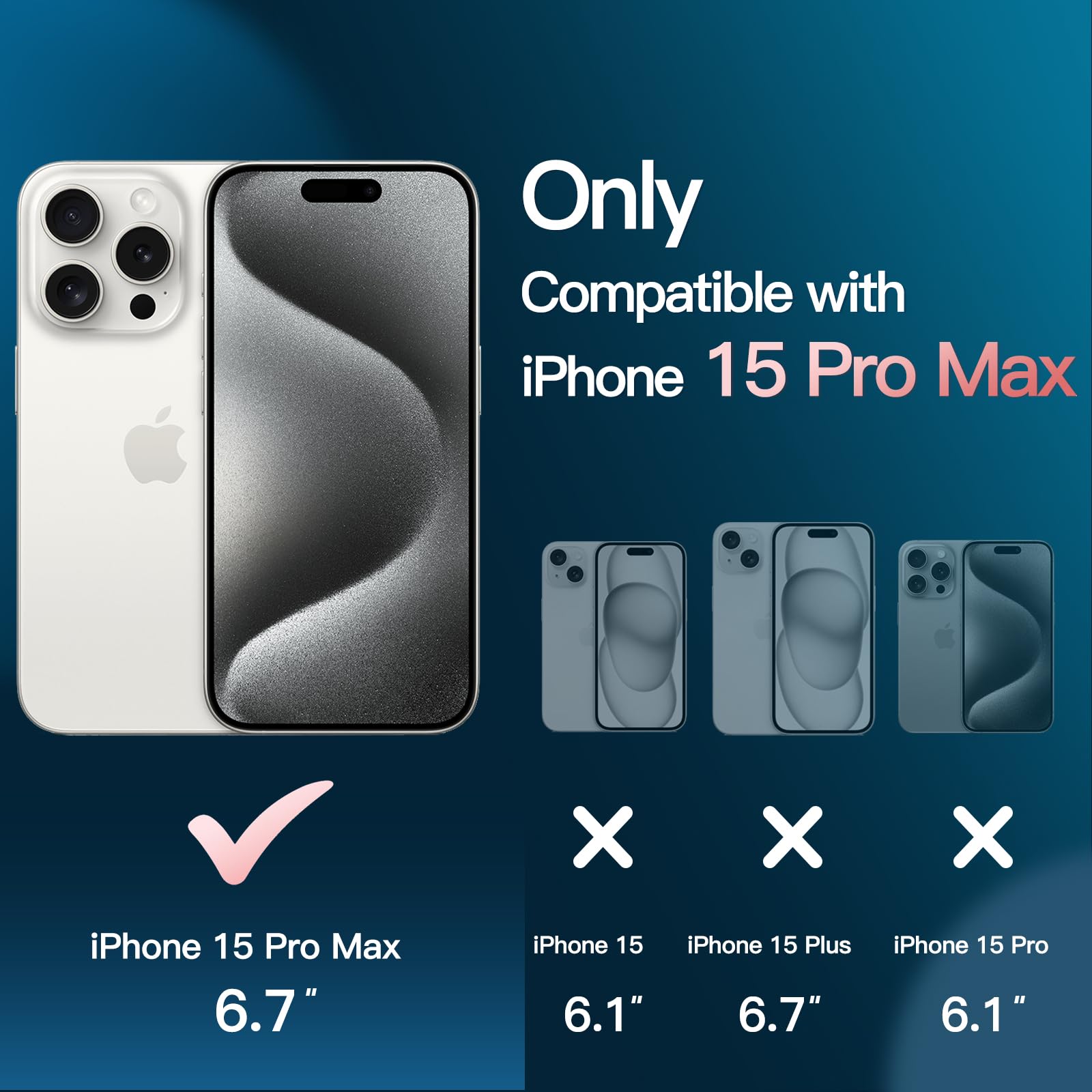 JETech 5 in 1 Matte Shockproof Case for iPhone 15 Pro Max 6.7-Inch with 2-Pack Tempered Glass Screen Protector & Camera Lens Protector - Translucent Back Protective Phone Cover (Maroon) | Perfect for Everyday Use, Travel & Outdoor Activities