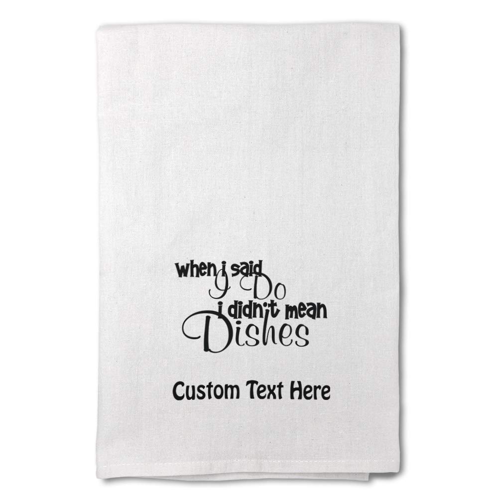 Custom Printed Flour Kitchen Towels - Personalized Text for Home & Dish Cleaning
