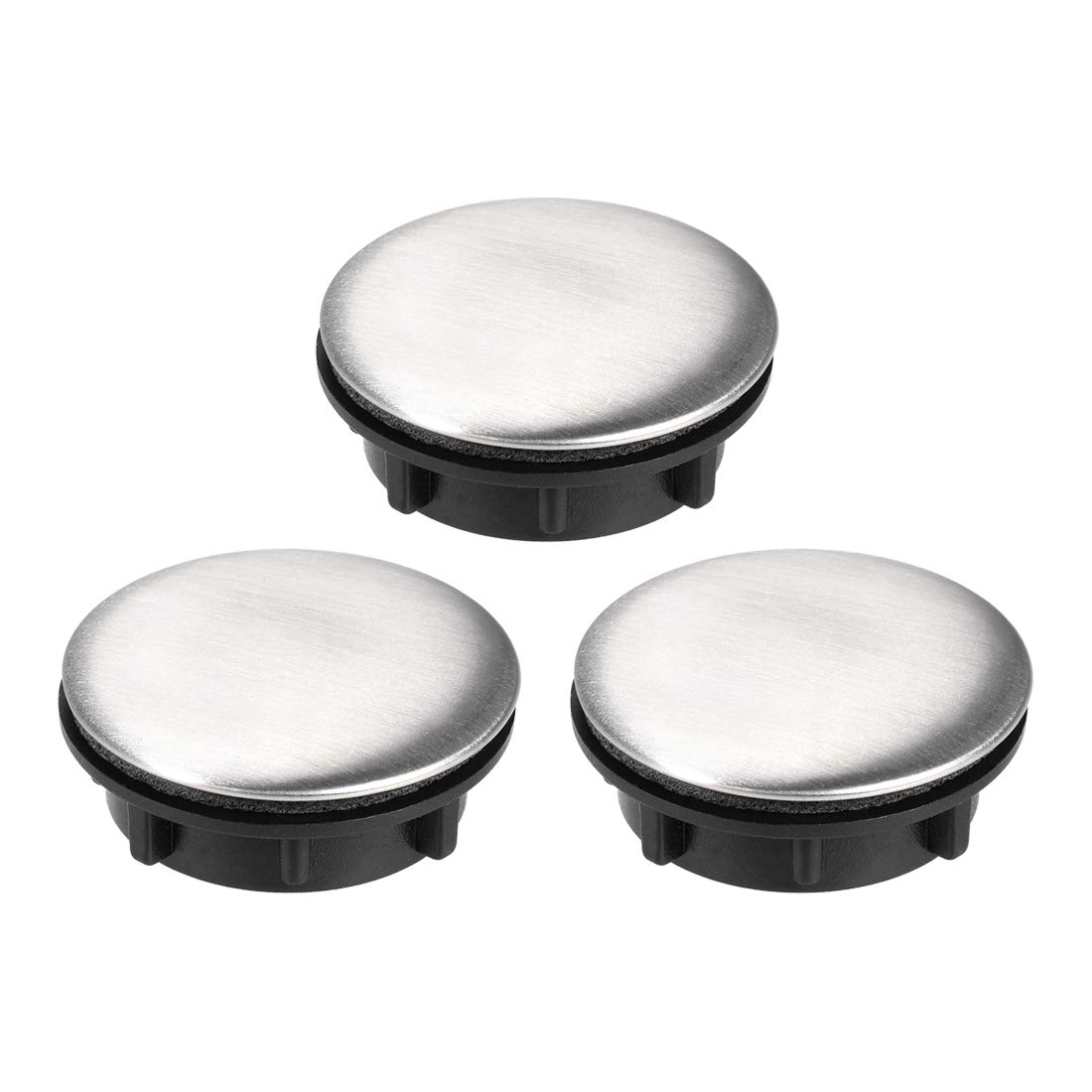uxcell 3-Pack Nickel Plated Faucet Hole Cover for 1-1.2 Inch Kitchen Sink Tap - Durable Sink Accessory for Bathroom & Kitchen Renovation