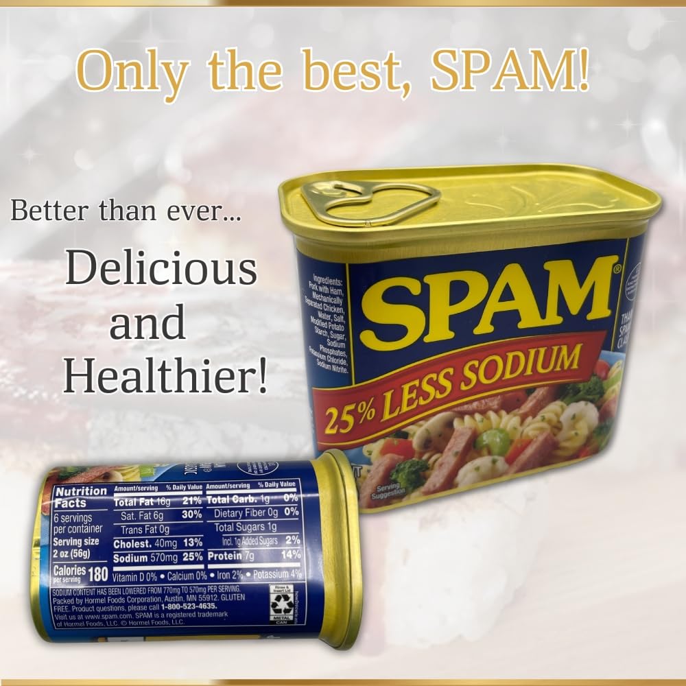 7-Piece Spam Musubi Kit with Press, Rice Paddle, Spam Slicer, Low Sodium Spam, Rice, Seaweed & Tamari Soy Sauce - Complete Hawaiian Sushi Making Set for Home Cooking, Parties & Meal Prep