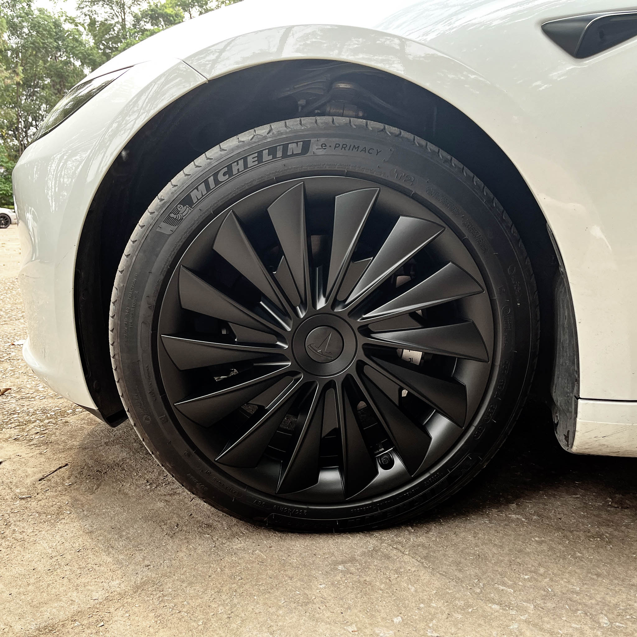 1 Pcs Hubcaps for Tesla 2024+ New Model 3 Highland 18'' Photon Wheels Cyclone Style - Premium Wheel Covers for Enhanced Style & Protection - Perfect for Daily Commute & Road Trips