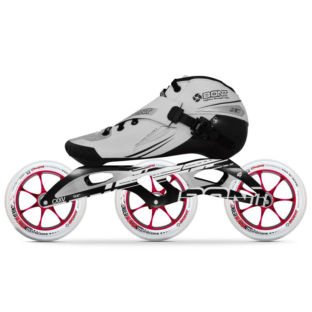 Bont Jet 6061 Hardcore 125mm Inline Speed Skates - Professional Racing Rollerblades for Adults - Perfect for Indoor/Outdoor Speed Skating & Competitive Training