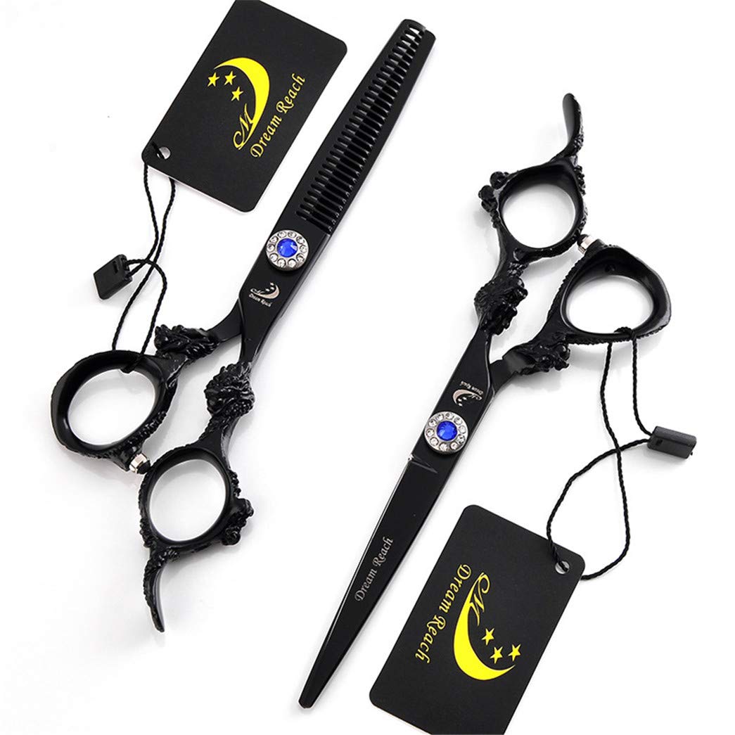 Professional Dog Grooming Scissors Set - 6 Inch Japan Steel Sharp Hair Cutting Shears for Pets | Barber, Salon & Home Use | Perfect for Trimming, Styling & Grooming Dogs & Cats