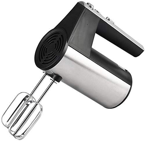 FMOGE 300W 5-Speed Electric Hand Mixer - Stainless Steel Dough Mixer & Egg Beater - Perfect for Baking Cakes, Cookies, Ice Cream & Whipping Cream - Ideal Kitchen Tool for Home Bakers & Cooking Enthusiasts