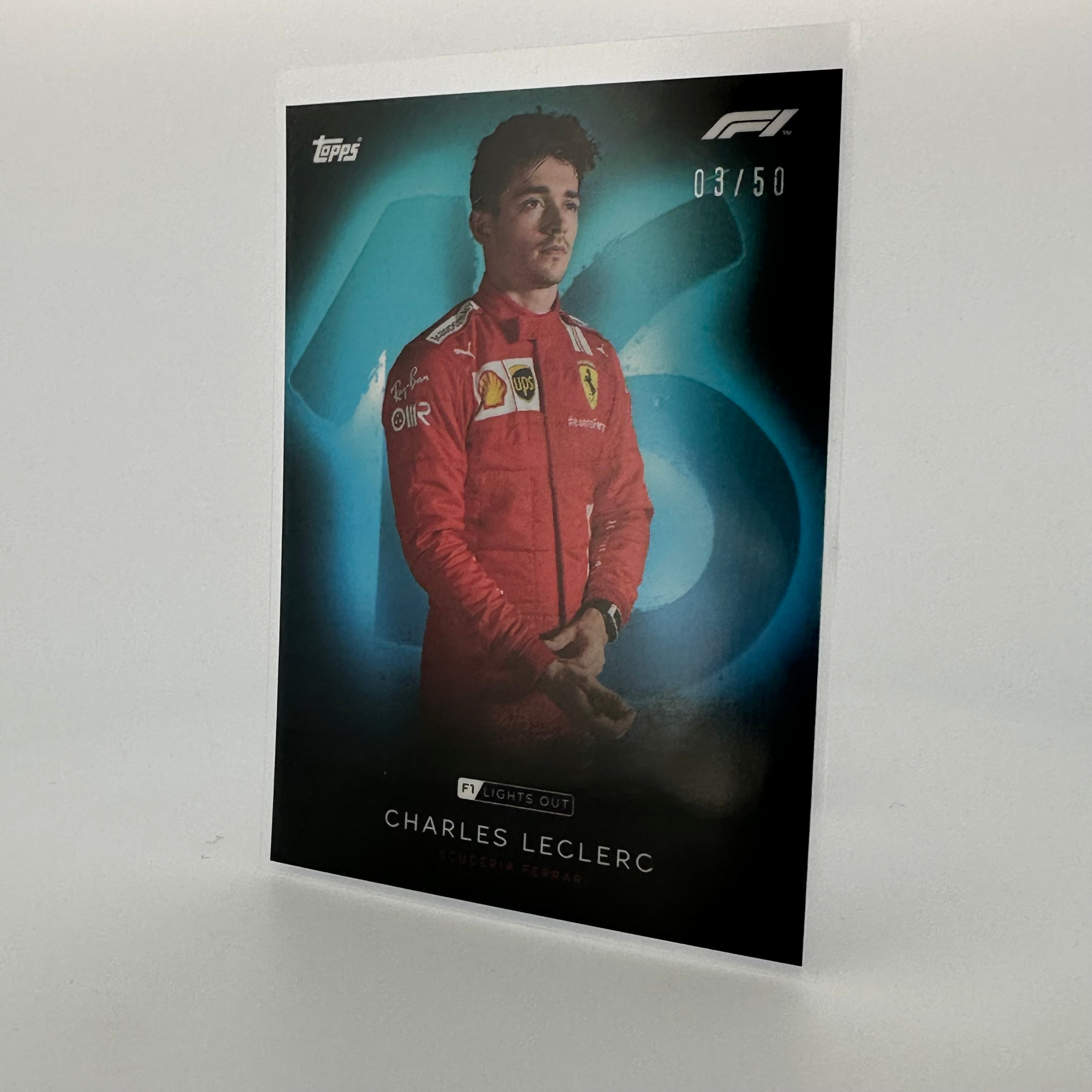 Charles Leclerc 2023 F1 Driver Aqua Parallel Trading Card - Collectible Sports Memorabilia for Formula 1 Fans & Card Collectors (Perfect for Display, Gifts, and Investment)