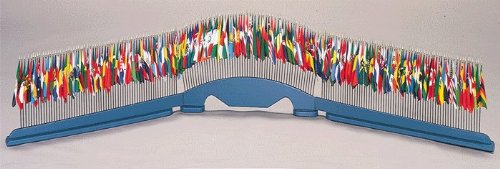 United Nations 193 Member Country Flags Set - 4x6 Inch Rayon Flags on Staff - Perfect for International Events, Classroom Decor & Patriotic Displays