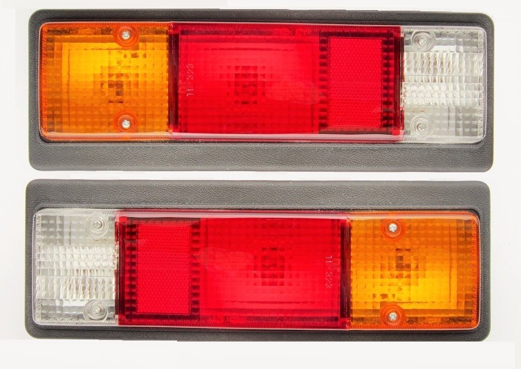 2x 24V Mitsubishi Fuso Canter Truck Tail Lamp Assembly - Rear Combination Brake Lights with Bulbs | Durable Replacement for Heavy-Duty Trucks & Commercial Vehicles
